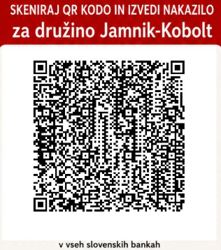 QR koda za pomoč družini Jamnik Kobolt